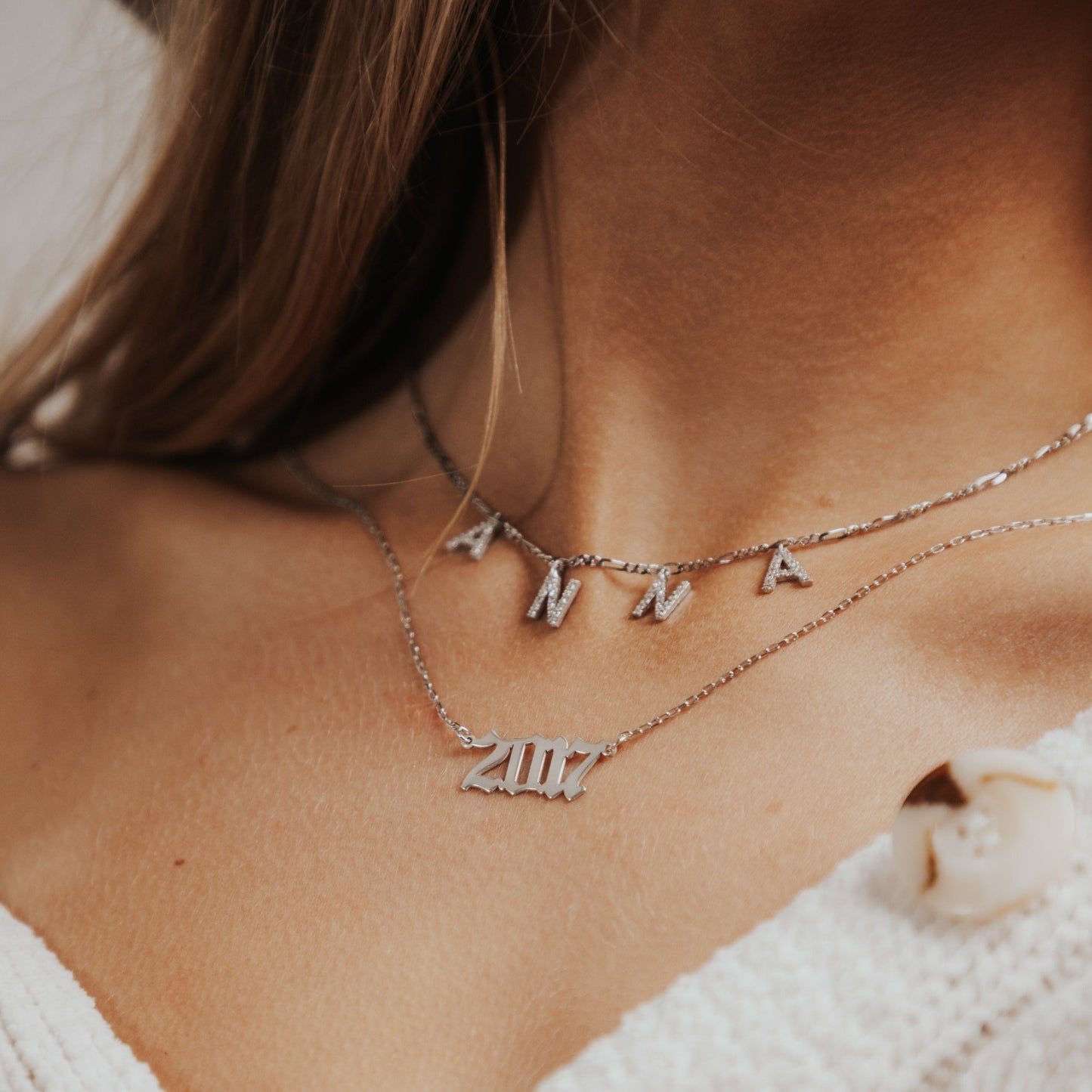 "Figaro" Namenskette mit Zirkonia - ONYA