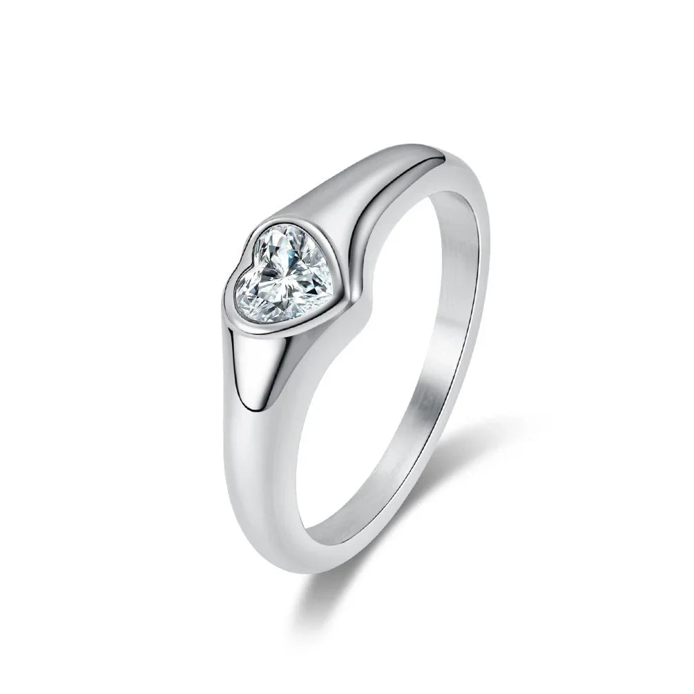 Ring Zirkon Heart