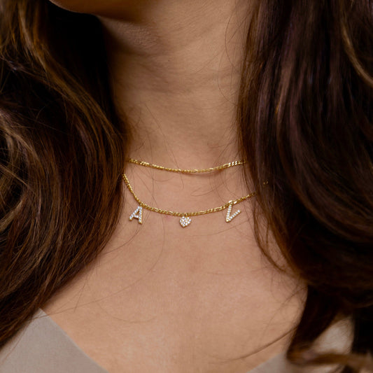 "Initial" Halskette mit Herz - ONYA