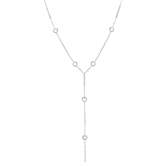 Halskette Y - Herz weiß