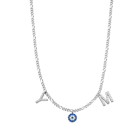 Fame Initial Halskette mit Nazar