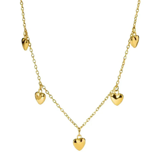 Halskette Multi Heart