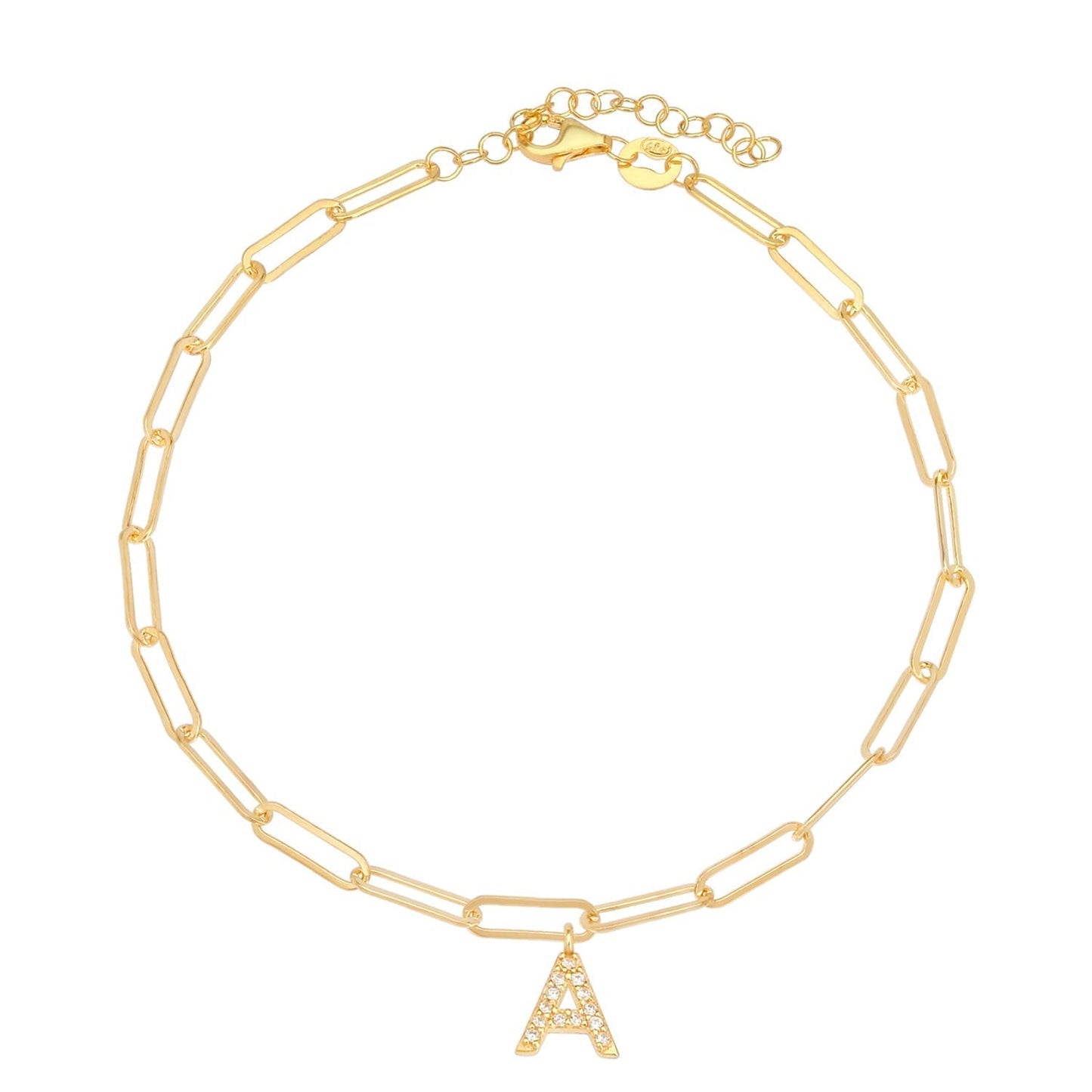 "Anker" Fußkette mit Buchstabe - ONYA