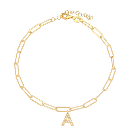 "Anker" Fußkette mit Buchstabe - ONYA