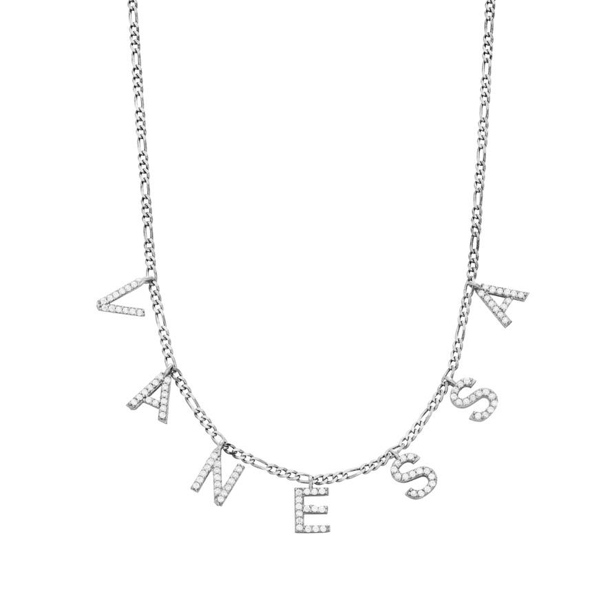 "Figaro" Namenskette mit Zirkonia - ONYA