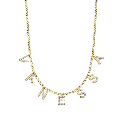 "Figaro" Namenskette mit Zirkonia - ONYA