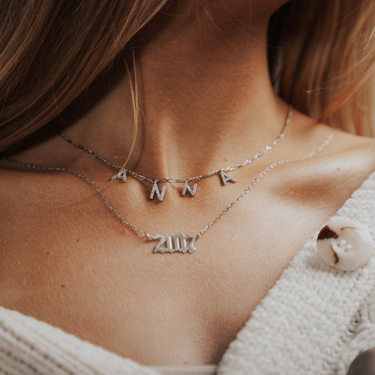 "Figaro" Namenskette mit Zirkonia - ONYA