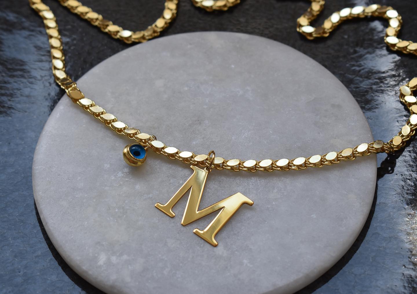 Gerstenkette mit Buchstabe - ONYA