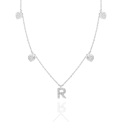 "Herzchen" Halskette mit Buchstabe - ONYA