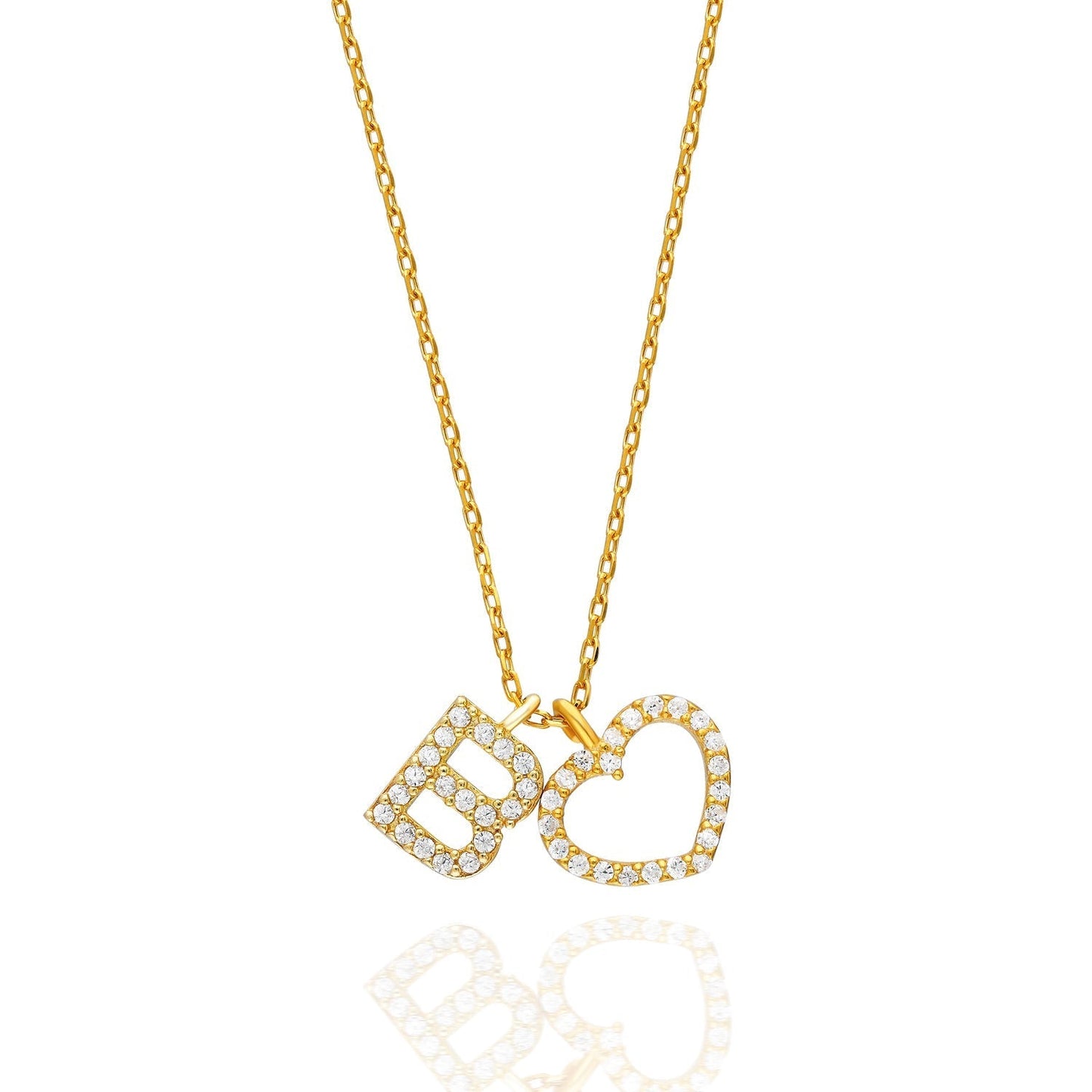 Herzenskette mit Buchstabe - ONYA