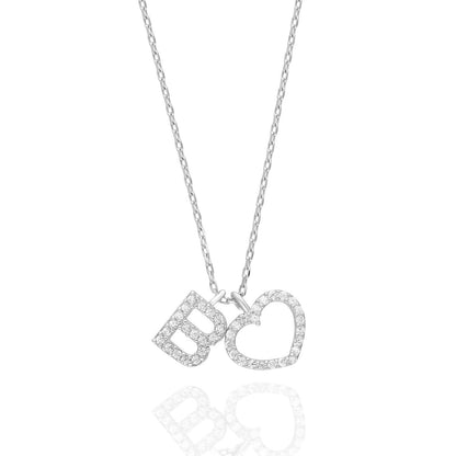 Herzenskette mit Buchstabe - ONYA