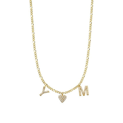 "Initial" Halskette mit Herz - ONYA