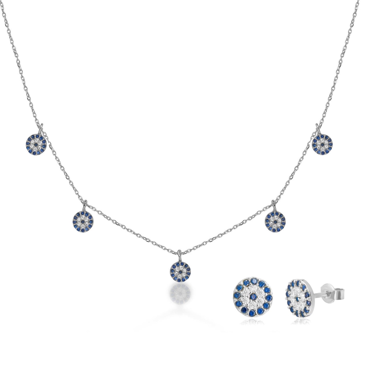 "Multi Nazar Halskette Ohrstecker Set - ONYA