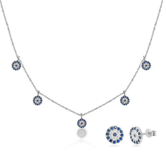 "Multi Nazar Halskette Ohrstecker Set - ONYA