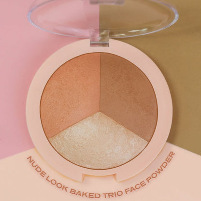 Nude Look Baked Trio Face Powder