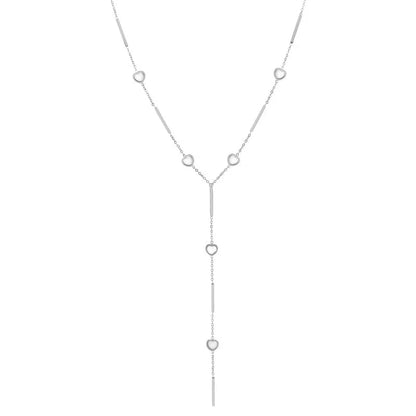 Halskette Y - Herz weiß