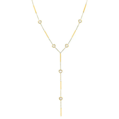 Halskette Y - Herz weiß