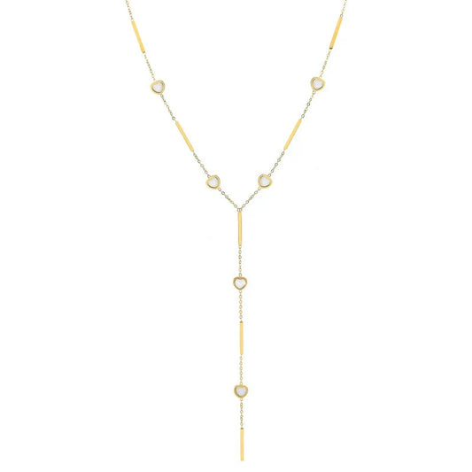 Halskette Y - Herz weiß