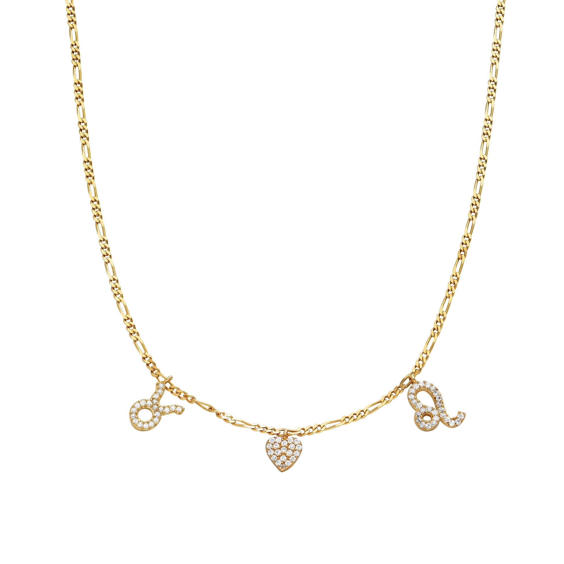 "Zodiac" Halskette mit Herz - ONYA