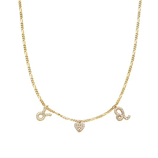 "Zodiac" Halskette mit Herz - ONYA